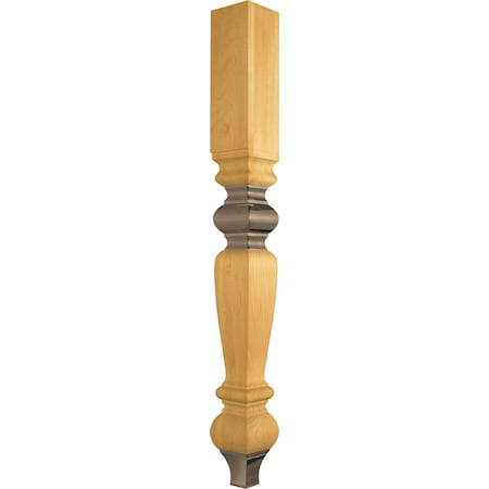 35 1/2 X 3 1/2 Electra Fusion Leg In Oak With Brushed Aluminum